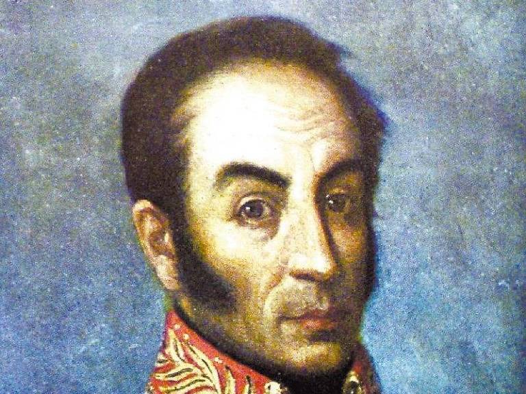 Retrato do militar e líder político venezuelano Simón Bolivar (1783-1830)