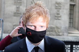 FILE PHOTO: Musician Ed Sheeran arrives at the Rolls Building for a copyright trial over his song 'Shape Of You', in London