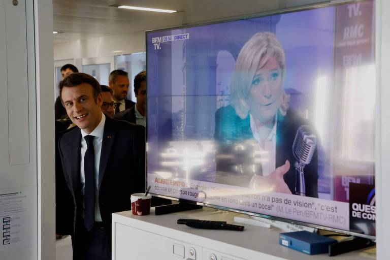 Le Pen sobe, Macron cai, e cenário de eleição na França fica mais incerto