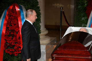 Memorial service for Russian politician Vladimir Zhirinovsky in Moscow