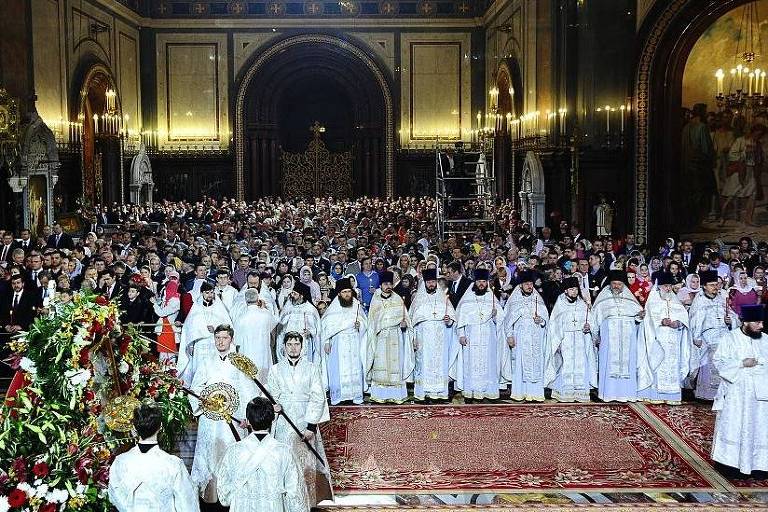 Membros e fiéis da Igreja Ortodoxa Russa