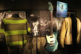 FILE PHOTO: Iconic and rare memorabilia of the late Kurt Cobain are on display at the 