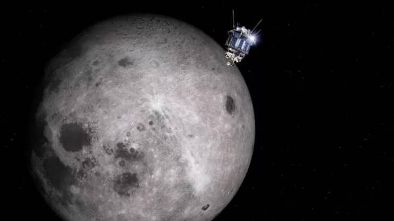 Ilustração da Luna 3, a sonda soviética que capturou as primeiras imagens do lado oculto da Lua em 1959