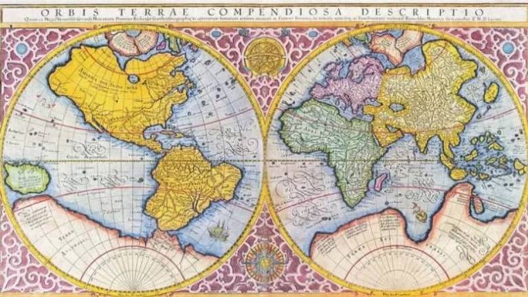 Mapa-múndi de Mercator do século 16
