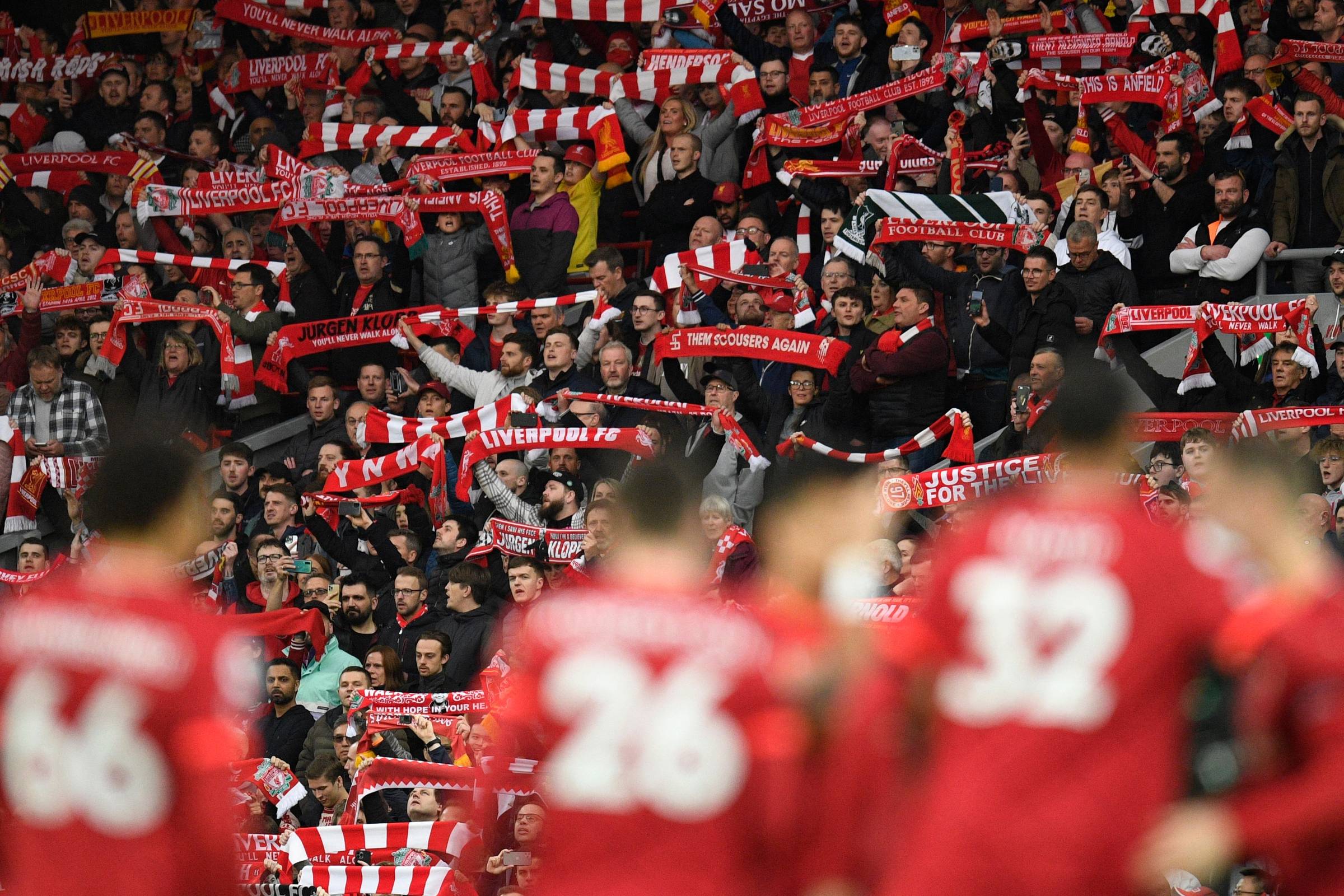 A Sala De Mudança No Estádio De Anfield Em Liverpool, Reino Unido