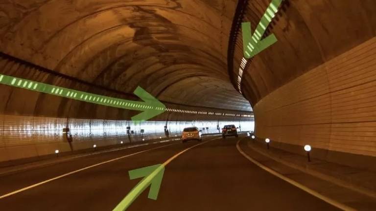 As linhas verdes ilustram como os filamentos magnéticos formam uma estrutura de túnel.