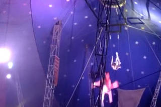 Trapezista cai em apresentação de circo no Ceará