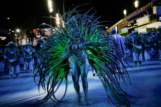 Second night of the Carnival parade at the Sambadrome in Rio de Janeiro