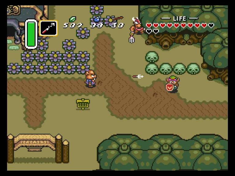 Imagem do jogo "The Legend of Zelda: A Link to the Past", para Super Nintendo