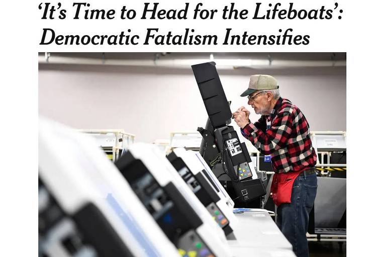 No New York Times, 'É hora de se dirigir aos botes salva-vidas': fatalismo democrata se intensifica