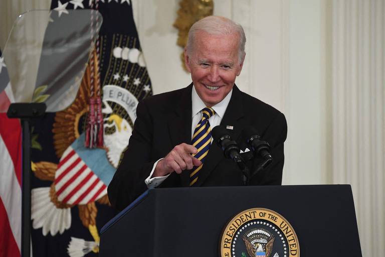 O presidente Joe Biden durante evento na Casa Branca, em Washington