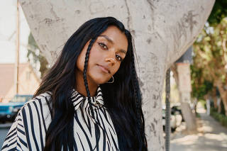 The actress Simone Ashley in West Hollywood, Calif., in April 2022. (Rosie Marks/The New York Times)