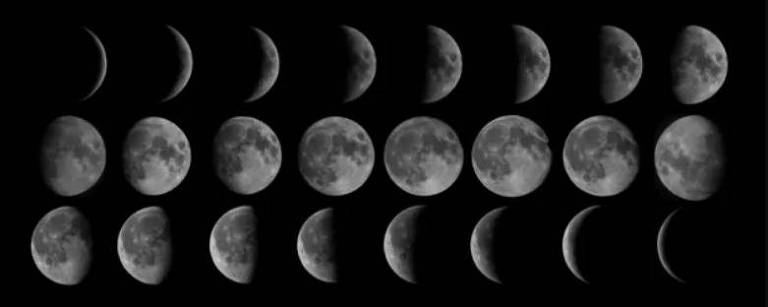 Lua passa por um ciclo de fases, sendo as principais: nova, crescente, cheia e minguante