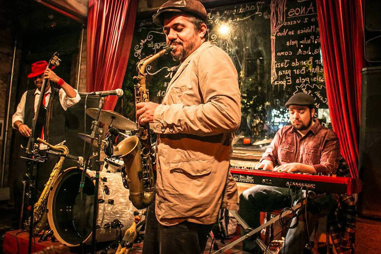 Show de jazz da banda Groofboogaloo no Madeleine Jazz Bar, na Vila Madalena