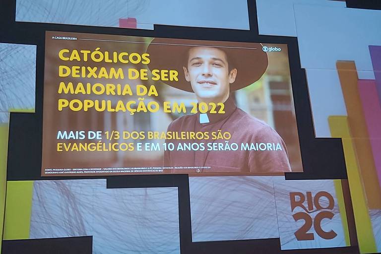 Amauri Soares, diretor da TV Globo e afiliadas, em apresentação na Rio2C