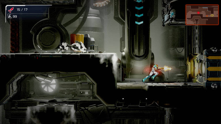 Imagem do jogo "Metroid Dread", da Nintendo