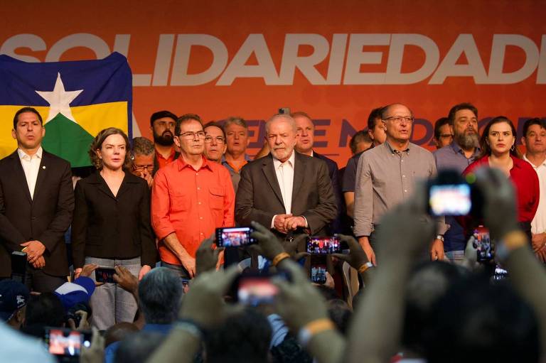 O ex-presidente Lula (PT) em evento do partido Solidariedade

