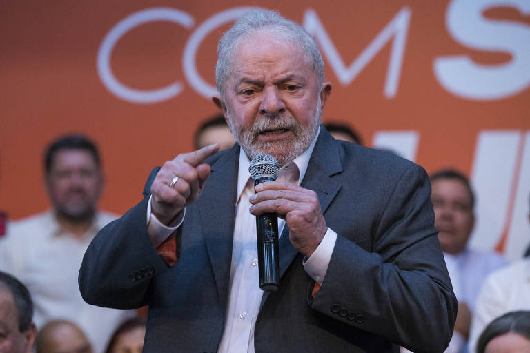 Ex-presidente Luiz Inácio Lula da Silva, do PT, durante evento do Solidariedade