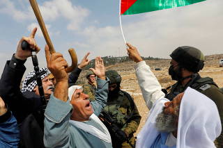 FILE PHOTO: Protest against Israeli settlements in the West Bank