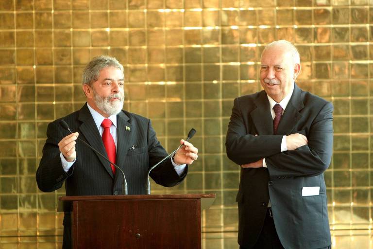 Lula e seu vice José Alencar no Palácio do Planalto, em 2006
