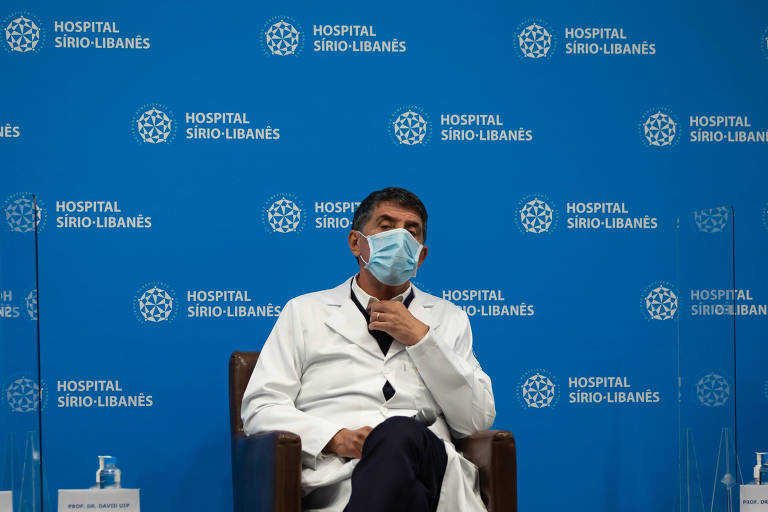O médico David Uip durante entrevista no Hospital Sírio Libanês, em São Paulo