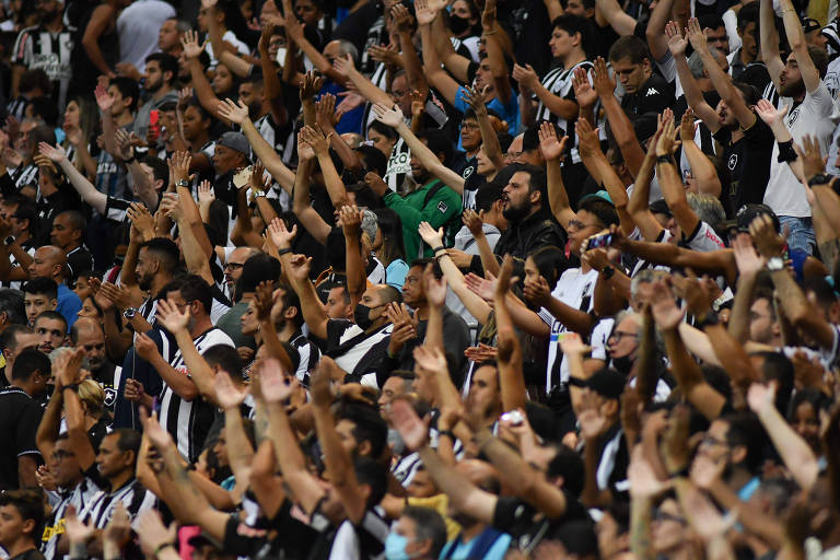 Torcida do Botafogo em partida contra o Ceilândia, pela Copa do Brasil