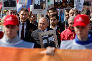 Victory Day and 77th anniversary of the end of World War Two, in Moscow