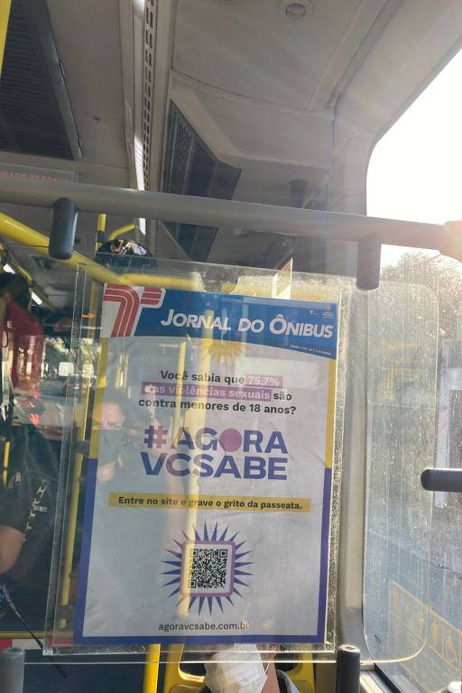 Campanha de combate à violência sexual contra crianças e adolescentes chega à frota de ônibus paulistana