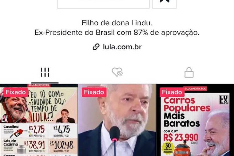 Com Lula patinando no TikTok, simpatizantes criam perfil de apoio a petista