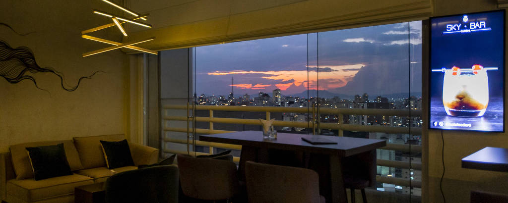 Ambiente do Sky Bar, novidade no hotel Ca'd'Oro