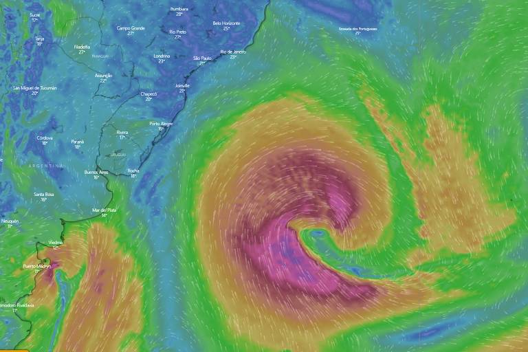 Três ciclones colocam Sul e Sudeste em alerta de ressaca e ventos fortes