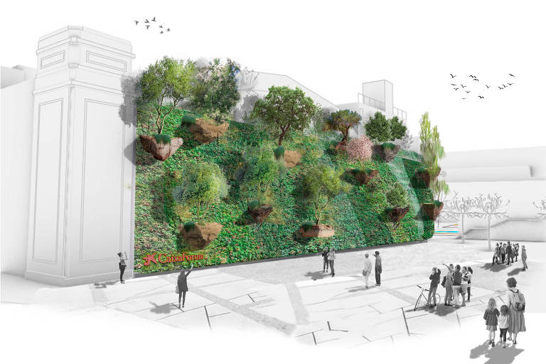 Barcelona terá jardim vertical com árvores suspensas em muralha de 500 metros quadrados