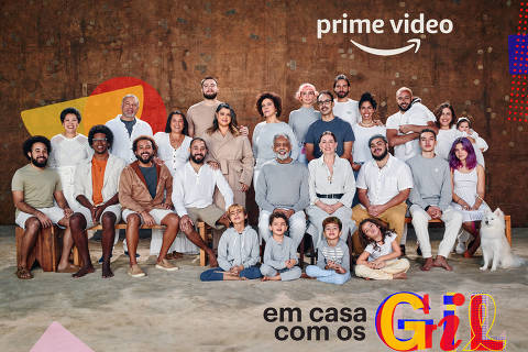 Banner da série documental da Prime Video, 'Em Casa com os Gil'