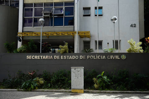 Fachada da Secretaria de Estado da PolÃ­cia Civil, no centro do Rio de Janeiro . Foto:Tomaz Silva/Agência Brasil