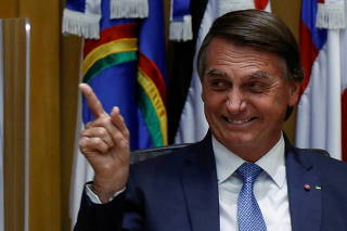 Brazil's President Jair Bolsonaro attends an inauguration ceremony of new judges of the Superior Labor Court in Brasilia