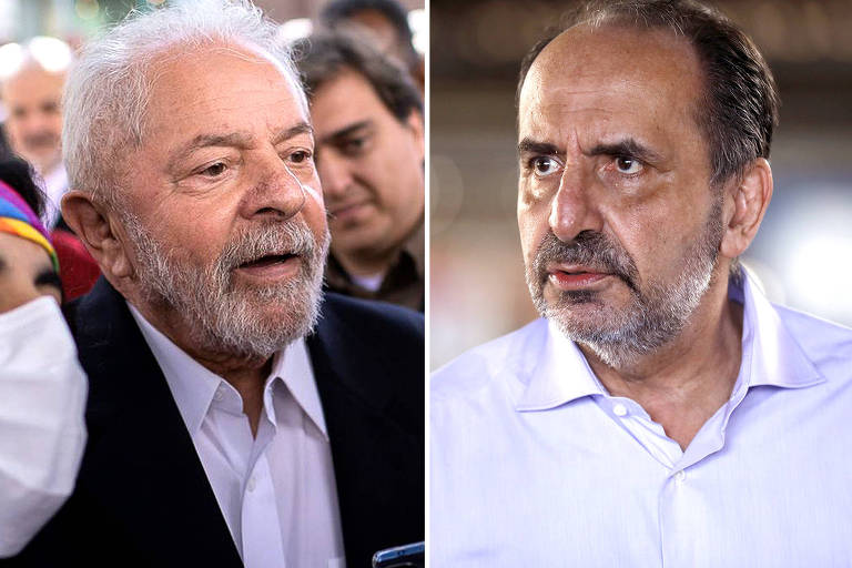 Na montagem, o ex-presidente Lula e o ex-prefeito Alexandre Kalil
