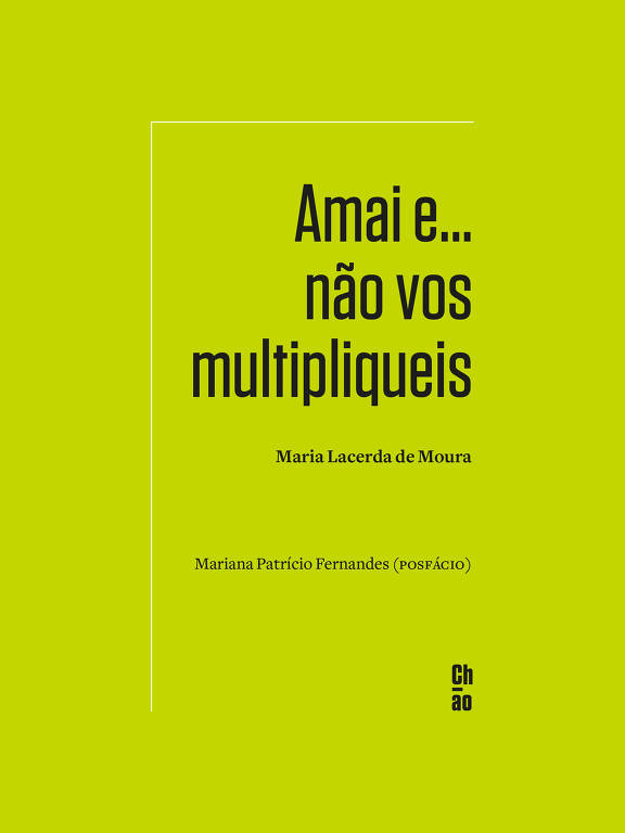 Capa do livro 'Amai e Não vos Multipliqueis', da editora Chão