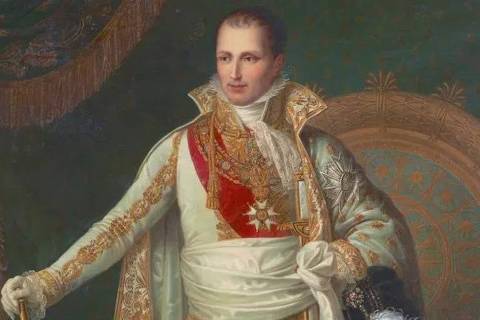 José I Bonaparte, Rei da Espanha (1768-1844); (óleo sobre lienzo, 1809) Robert LEFÈVRE