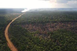 FILE PHOTO: Fires surge in Brazilian Amazon for third straight year in August in Labrea