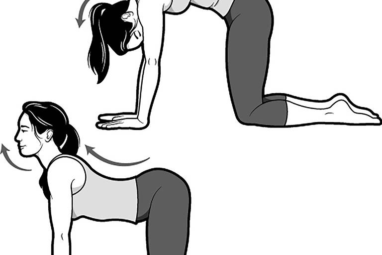 Ilustração de mulher fazendo exercícios físicos
