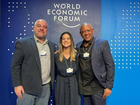 Guilherme Brammer (Boomera), Adriana Mallet (SAS Brasil) e Celso Athayde (Favela Holding) representam empreendedorismo social brasileiro em Davos
