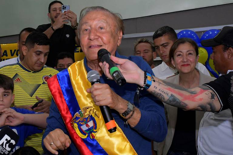O empresário e populista de direita Rodolfo Hernández, da Liga de Governadores Anticorrupção, se vende como outsider nas eleições colombianas