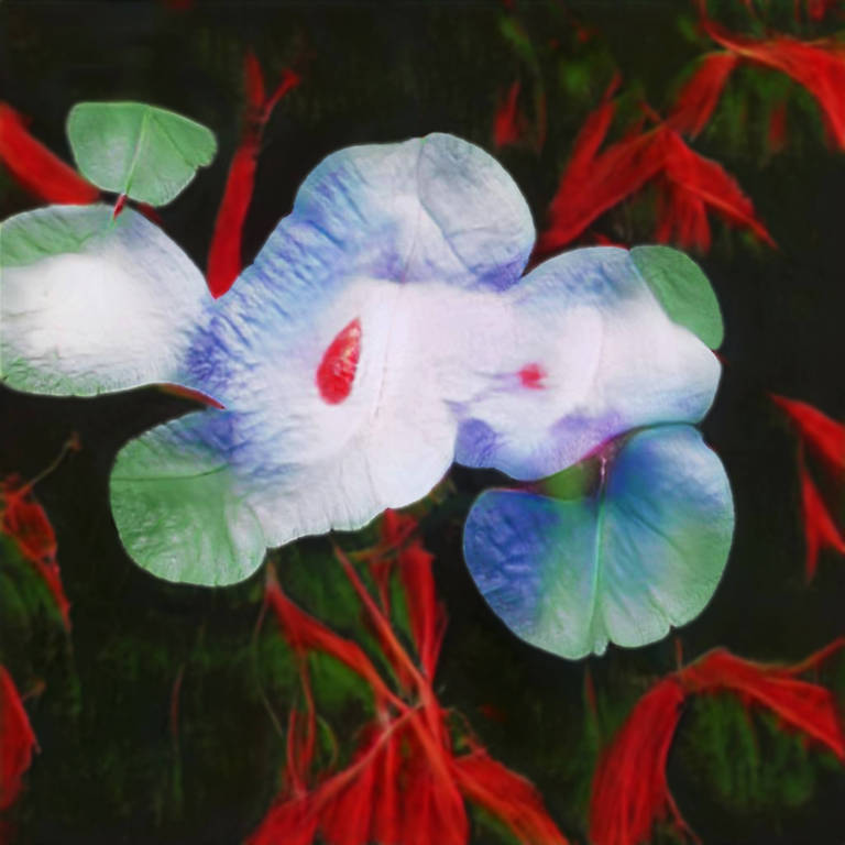 Imagem de flor colorida criada com inteligência artificial