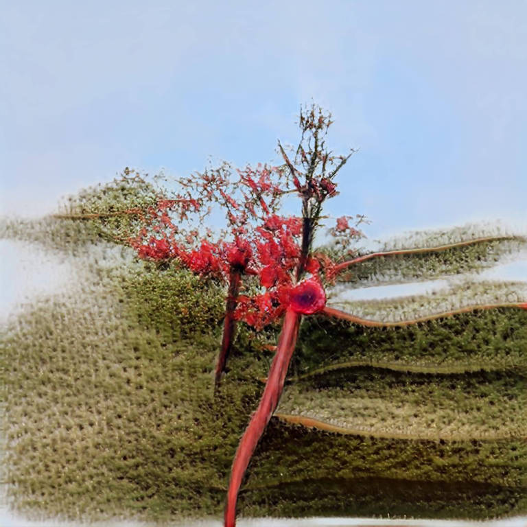 Imagem de flor colorida criada com inteligência artificial