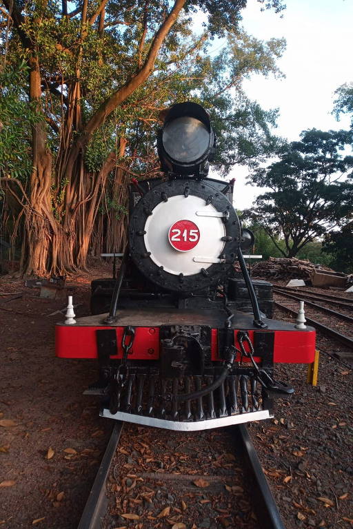 Locomotiva a vapor fabricada nos EUA há 110 anos é uma das das principais atrações da rota ferroviária no interior de São Paulo