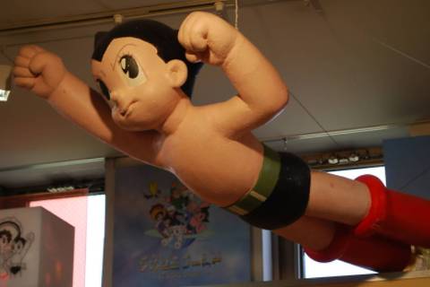 Estátua do personagem Astro Boy no museu de Osamu Tezuka, no Japão