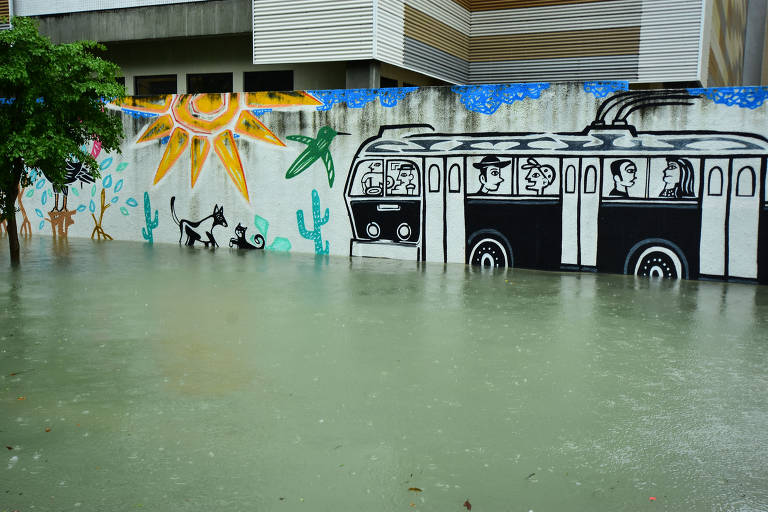 Fortes chuvas alagam vias no Recife; previsão é de que os temporais devem continuar