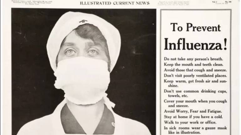 Jornal com dicas para se prevenir contra a Influenza
