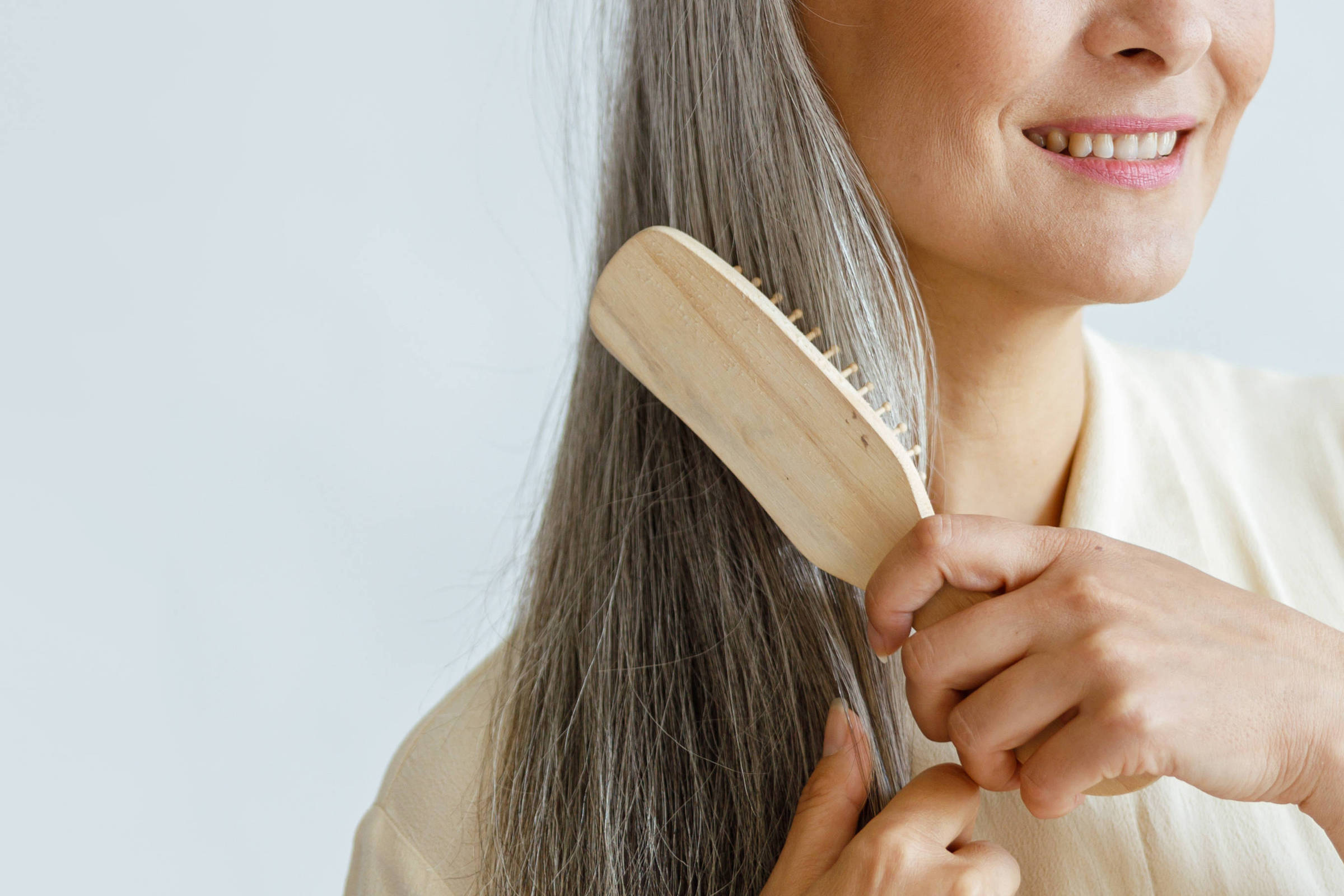 Menopause can change hair volume and texture