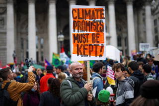 FILE PHOTO: Demonstration during the COP26, in London
